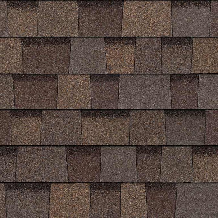 Teak shingle swatch — Owens Corning Duration