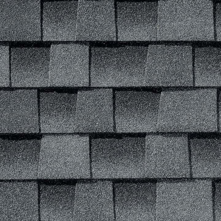 Oyster Gray shingle swatch — GAF Timberline HDZ