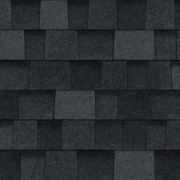 Onyx Black shingle swatch — Owens Corning Duration