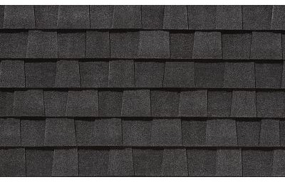 Charcoal Black shingle swatch — CertainTeed Landmark Pro
