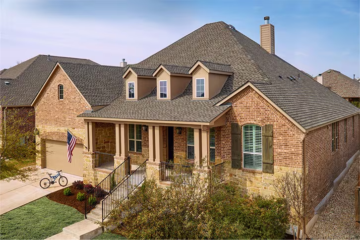 Close-up of GAF Timberline HDZ architectural shingles